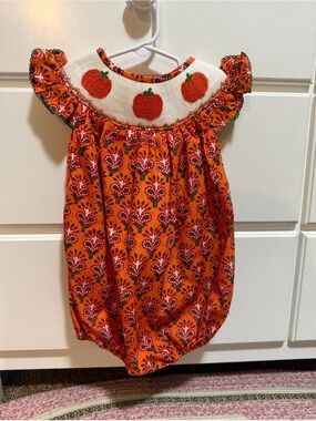 Poppy Kids pumpkin smock bubble